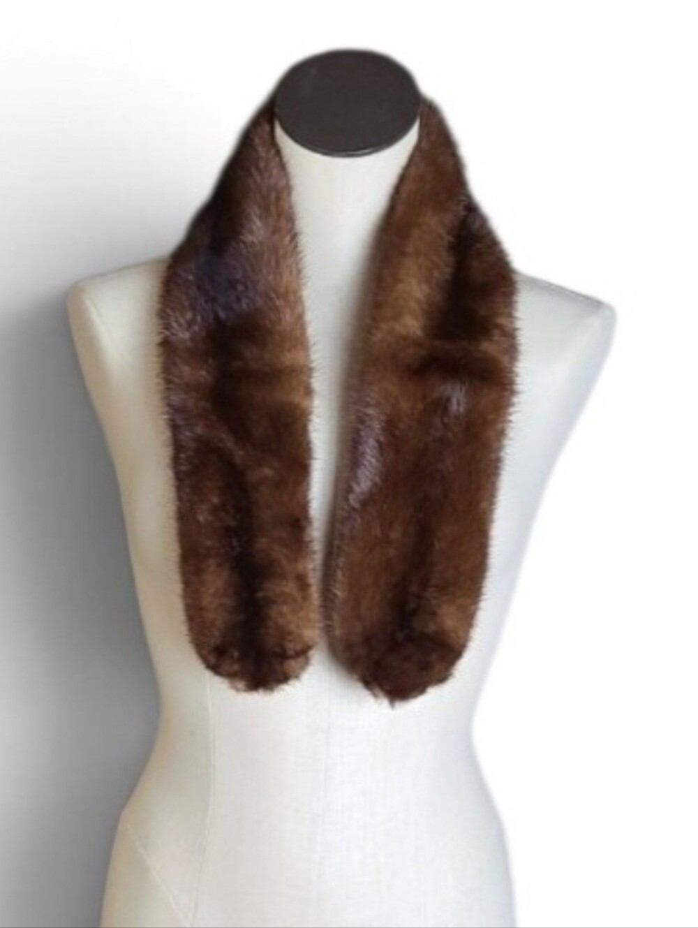1940s Natural Brown Mink Scarf